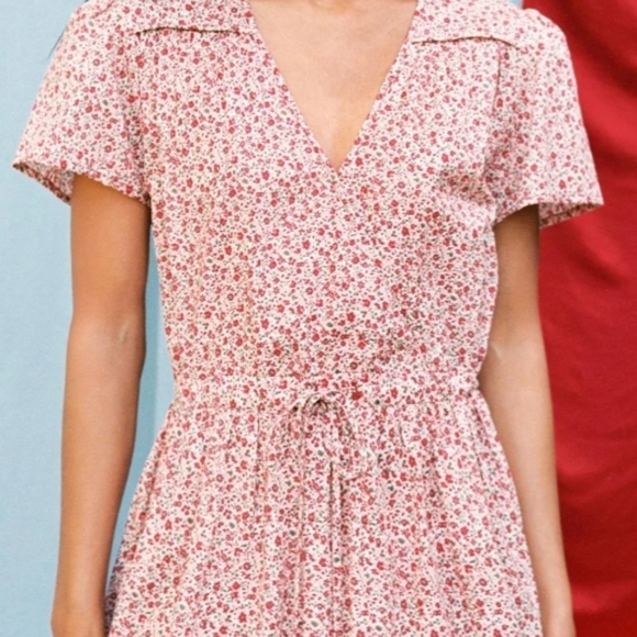 Simple Dawn Dress Maroon Calico - Picture 3 of 5